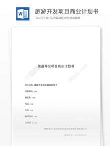 旅游開發項目臨時金三角開發商業企劃書模板（實用文檔·編號27902131）